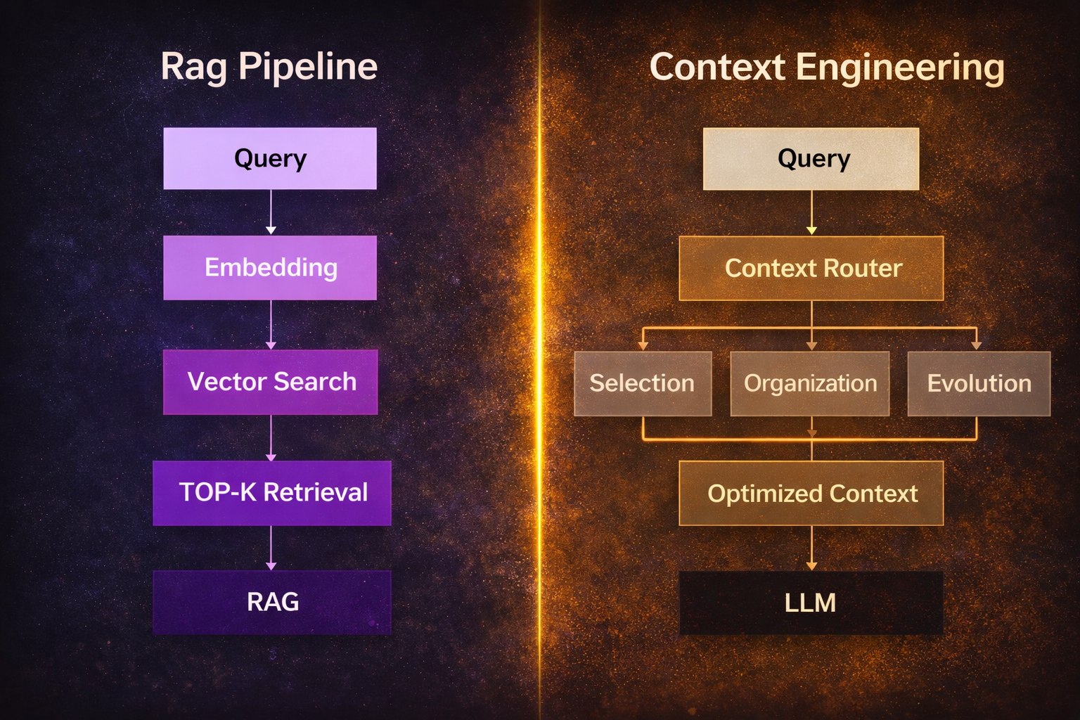 Diagram illustrating context engineering components and flow