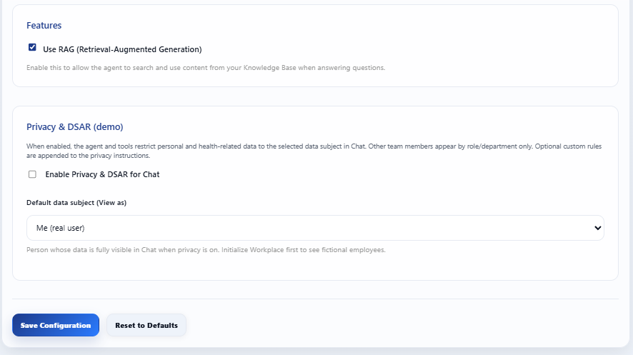 Enable DSAR protection